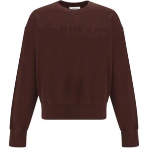 Alexander McQueen, Heren, Sweatshirts & Hoodies, Bruin, Maat: M Katoen,
