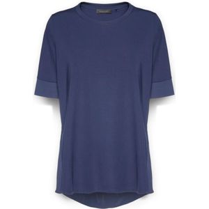Elena Mirò, Dames, Tops, Blauw, Maat: XS Nylon,