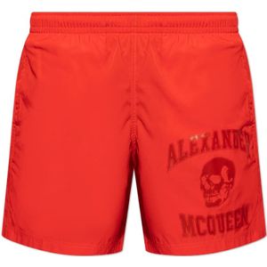 Alexander McQueen, Heren, Badkleding, Rood, Maat: M Polyamide,
