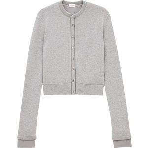 Saint Laurent, Dames, Truien, Grijs, Maat: S Satijn,