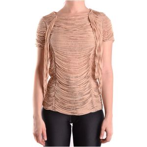 Elisabetta Franchi, Dames, Blouses & Shirts, Beige, Maat: XL