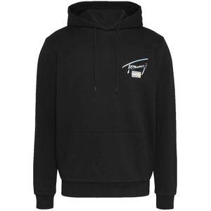 Tommy Hilfiger, Heren, Sweatshirts & Hoodies, Zwart, Maat: S Katoen,