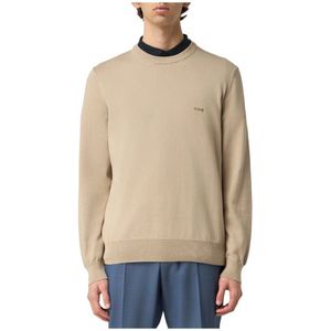 Hugo, Heren, Truien, Beige, Maat: S Katoen,