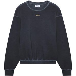 Gcds, Heren, Sweatshirts & Hoodies, Blauw, Maat: L Katoen,