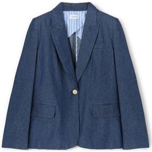 Motivi, Dames, Jassen, Blauw, Maat: 2XL Denim,