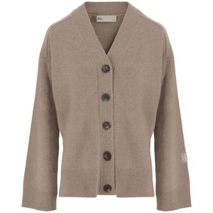 Tory Burch, Dames, Truien, Grijs, Maat: S Wol,