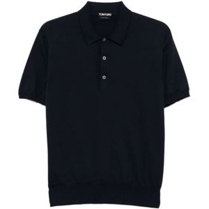 Tom Ford, Heren, Tops, Blauw, Maat: XL Katoen,