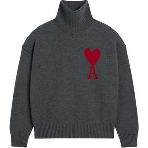 Ami Paris, Dames, Truien, Grijs, Maat: L Wol,