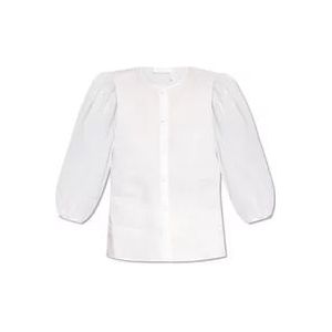 Chloé Shirt met pofmouwen , White , Dames , Maat: XS