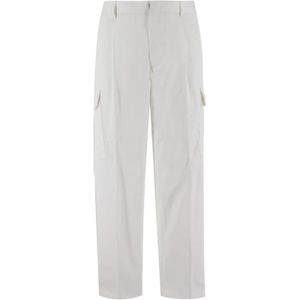 Brioni, Heren, Broeken, Wit, Maat: XL Katoen,