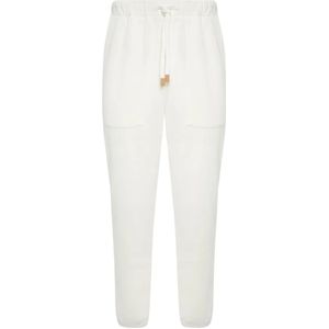 Boggi Milano, Heren, Broeken, Wit, Maat: L Katoen,