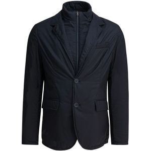 Herno, Heren, Jassen, Blauw, Maat: L Wol,