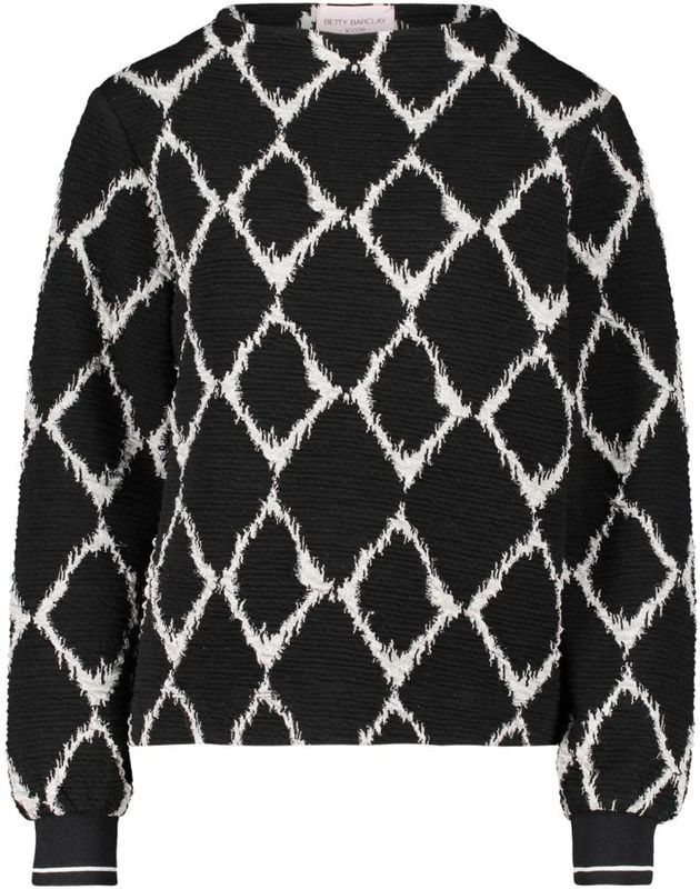 Betty Barclay - Klassieke Geruite Trui - Zwart - Dames