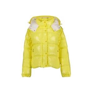 Moncler Montant Hooded Jacket , Yellow , Dames , Maat: M