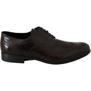 Dolce Gabbana - Wingtip Flats - Bruin - Leer