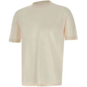 Filippo De Laurentiis, Heren, Tops, Wit, Maat: S Zijde,