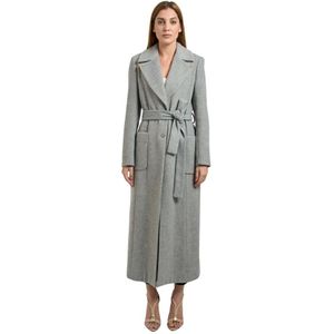 Fracomina, Dames, Mantels, Grijs, Maat: S Wol,