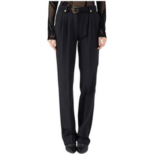 Versace Jeans Couture, Dames, Broeken, Zwart, Maat: XS Viscose,