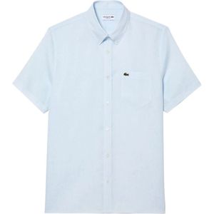 Lacoste, Heren, Overhemden, Blauw, Maat: L Linnen,