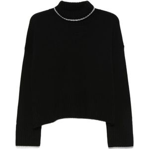 Pinko - Falkland Truien - Zwart - Turtleneck - Dames - Wol
