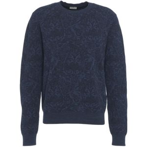 Etro, Heren, Truien, Blauw, Maat: L Katoen,