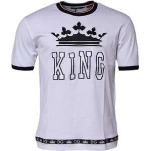 Dolce & Gabbana - Crown King - T-shirt - Wit - Katoen