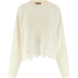 Twinset, Dames, Truien, Wit, Maat: M