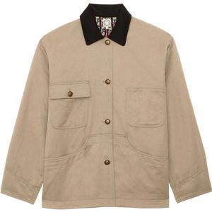 Ines de la Fressange Paris, Dames, Jassen, Beige, Maat: 2XS Katoen,