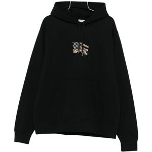 Burberry, Heren, Sweatshirts & Hoodies, Zwart, Maat: S