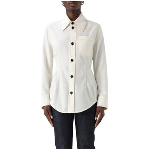 Bottega Veneta, Dames, Blouses & Shirts, Wit, Maat: S