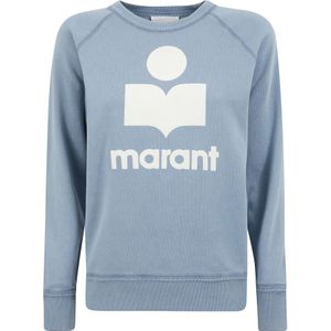 Marant étoile, Dames, Sweatshirts & Hoodies, Blauw, Maat: S Katoen,