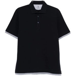 Brunello Cucinelli, Heren, Tops, Blauw, Maat: XL