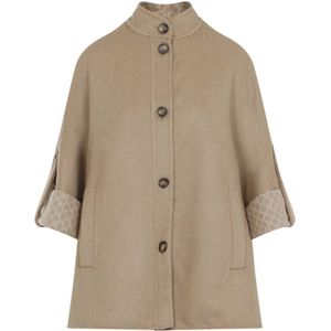 Max Mara, Dames, Jassen, Beige, Maat: ONE Size Wol,