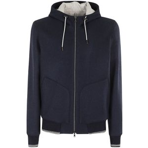 L.b.m. 1911, Heren, Sweatshirts & Hoodies, Blauw, Maat: L Wol,