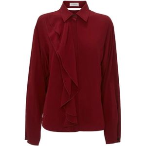 Victoria Beckham, Dames, Blouses & Shirts, Rood, Maat: XS Zijde,