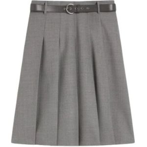 Max Mara, Dames, Rokken, Grijs, Maat: S Wol,
