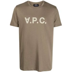 A.p.c., Heren, Tops, Grijs, Maat: XL Katoen,