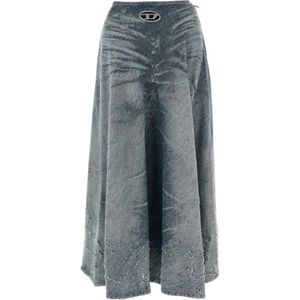 Diesel, Dames, Rokken, Blauw, Maat: W24 Katoen,