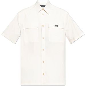 Dolce & Gabbana - Shirt - Crème - Katoen/Elastaan - Klassieke Pasvorm
