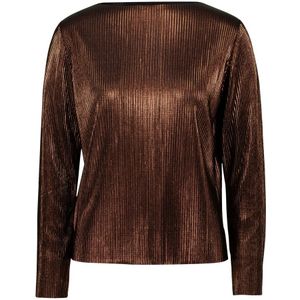 zero - Shirt - Bruin - Aansluitende Pasvorm - Lange Mouw