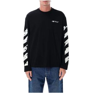 Off White, Heren, Sweatshirts & Hoodies, Zwart, Maat: L Katoen,