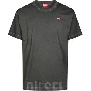 Diesel, Heren, Tops, Zwart, Maat: S Katoen,