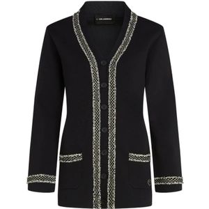 Karl Lagerfeld, Dames, Truien, Zwart, Maat: L