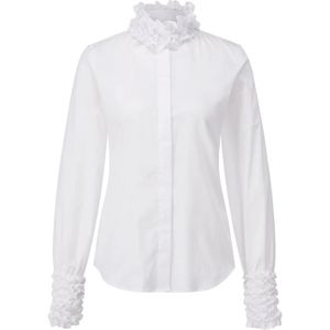 Caliban, Dames, Blouses & Shirts, Wit, Maat: XS Katoen,