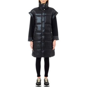 Liu Jo, Dames, Mantels, Zwart, Maat: S Poliester,