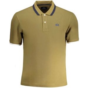 La Martina - Polo Shirt - Groen - Katoen - Korte Mouwen