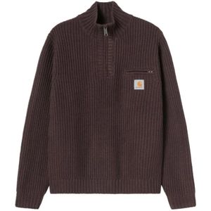 Carhartt Wip - Detroit Half Zip - Gebreide Trui - Bruin - Coltrui