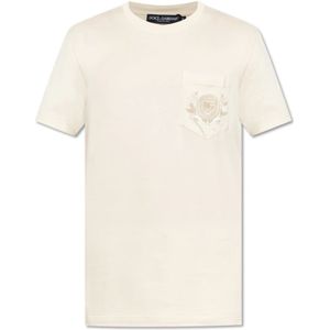 Dolce & Gabbana, Heren, Tops, Beige, Maat: M Katoen,