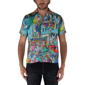 Members of the Rage, Heren, Overhemden, Veelkleurig, Maat: L Katoen,