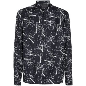 Philipp Plein - Dandy Shirt - Zwart - Overhemd - 100% Zijde